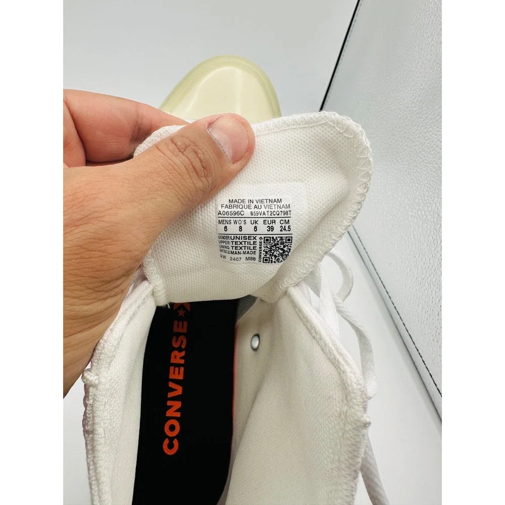 Converse CX High Top White Canvas Sneakers Glow Sole Men's 6 Women's 8 - Picture 5 of 12